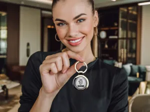 Saab Anello Porta Chiavi Lega Elegante Stile Ricercato
